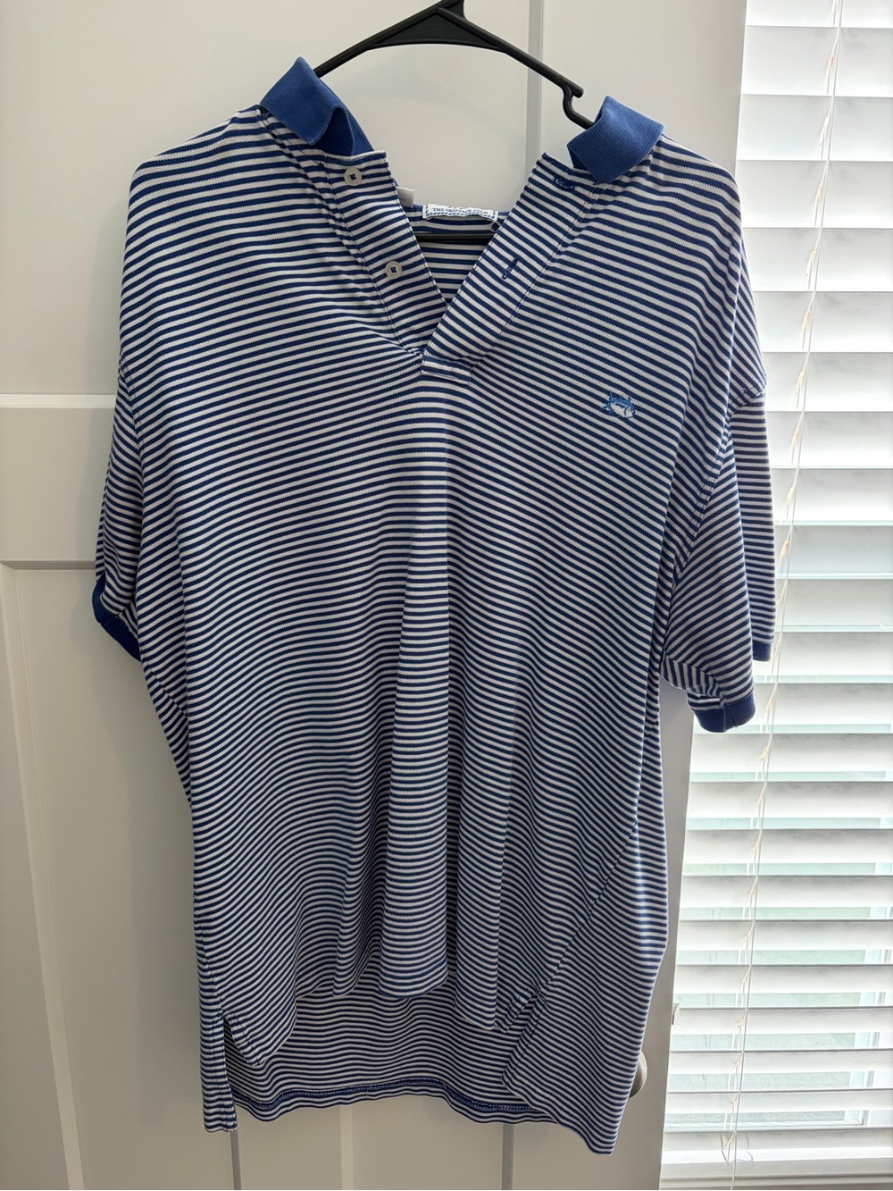 Southern Tide Kentucky Wildcats UK Striped Skipjack Polo Blue White